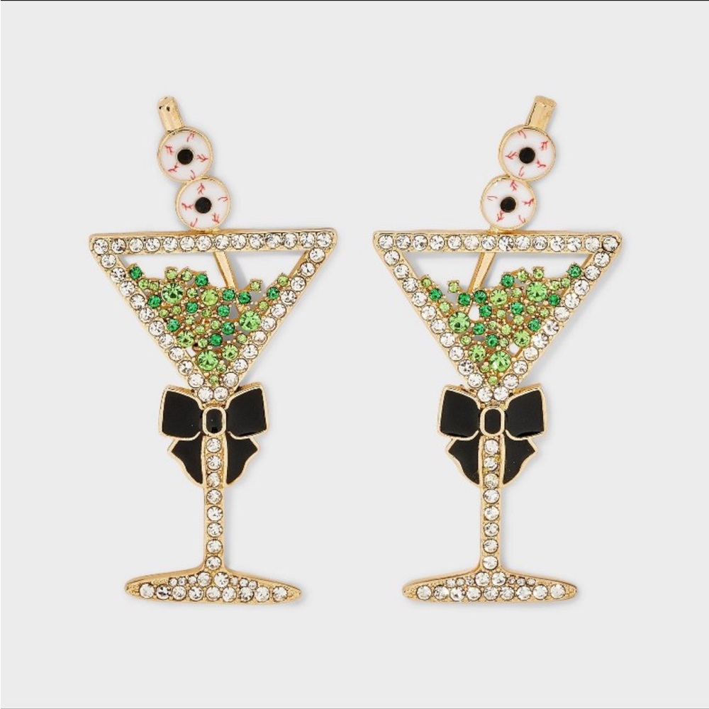 Halloween Martini Sugarfix Baublebar Pass the Spirits, Ghouls Night Out Earrings
